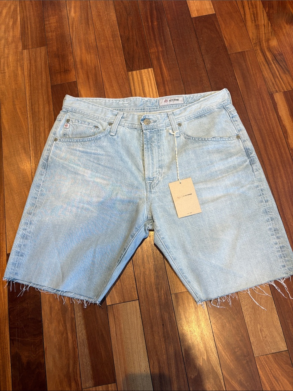 Men’s AG Adriano Goldschmied Light Blue Denim Jean Shorts